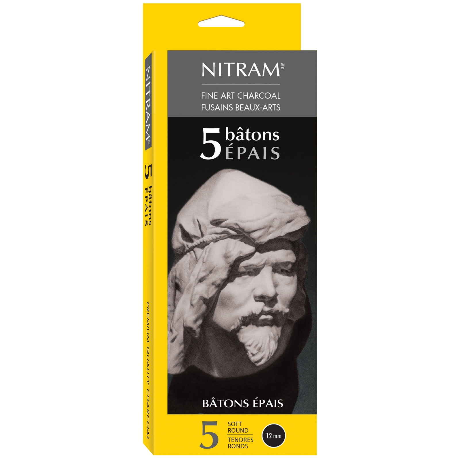 Nitram Beaux Arts Fusains Extra Soft Charcoal, Epais