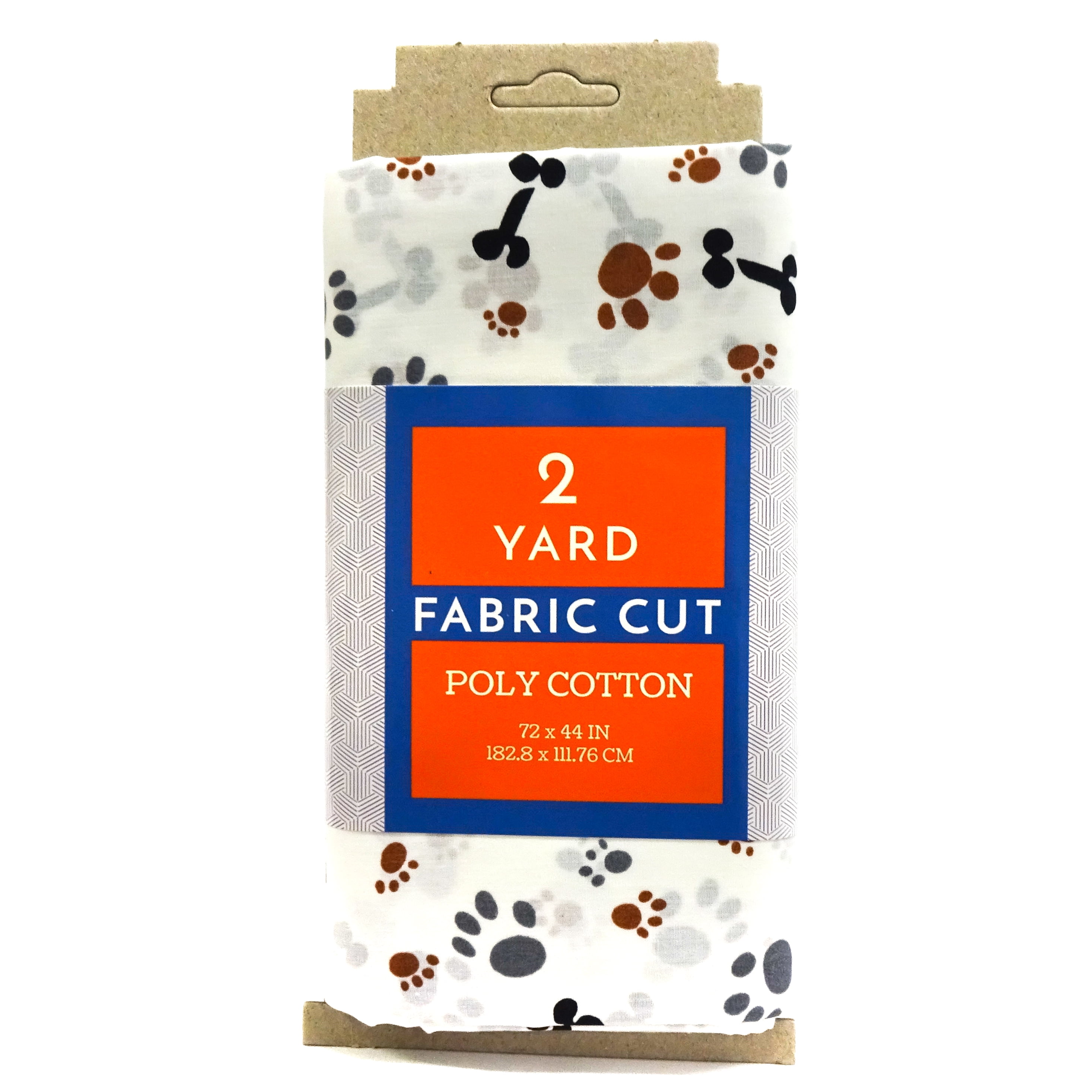Shason Textile Craft Quilting Poly Cotton 2 Yards Precut Fabric, Pets White