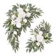 thumbnail image 2 of 2 piezas de flores artificiales rústicas decorativas para arco de boda para el hogar blanco, 2 of 9