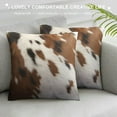 thumbnail image 3 of Nawypu  Throw Pillow Covers Hidden Zippered Cow Print Pillowcase,Christmas Decorative Couch Pillows for Living Room Bedroom Sofa Cowhide Accent Printing, 3 of 5