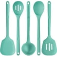 thumbnail image 1 of Silicone Kitchen Cooking Utensil Set: U-Taste 446°F Heat Resistant 13.6in Long Kitchen Gadget, BPA Free Non Stick Rubber Cook Accessories For Stir Fry, Serving, Basting, Mixing (5 Pieces, Aqua Sky), 1 of 9