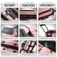 thumbnail image 3 of Juego de equipaje TRAVELARIM Hard Shell con ruedas giratorias, 4 piezas, rosa, 3 of 9