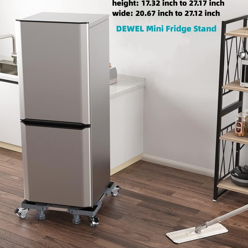 Mini Fridge Stand with Wheels Washer Dryer Pedestals Adjustable Base for Laundry Appliances Gray TY091 Waterproof Kitchen