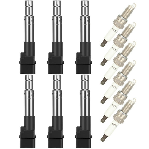 ECCPP UF531 6 ignition coils with 6 iridium Spark Plugs for Porsche TT A3 EOS Cayenne C1466 UF531