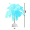 thumbnail image 3 of Eespoir Feathers Table Lamp, Elegant LED Feather Bedside Desk Light, Battery Operated, for Bedroom Wedding Christmas Valentine's Day Decor, 3 of 8