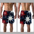 thumbnail image 3 of luoweisi Men's Beach Shorts Quick Dry Swim Trunks with Mesh Lining Christmas Snowflakes L, 3 of 5