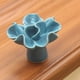thumbnail image 2 of Perilla de puerta de flor de cerámica, cajón, armario, muebles, tirador, herrajes (azul), 2 of 2