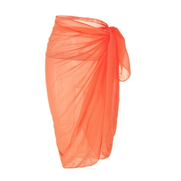 Toystoory Pareo para mujer, traje de baño envolvente, estilo largo, accesorios de playa, ropa deportiva ligera de secado rápido, accesorio para Traje de baño naranja Toystoory OD017125-06
