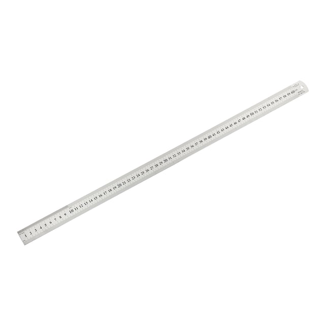 Unique Bargains Règle Droite 600mm 24 Pouces Règle de Mesure en Acier Inoxydable avec Trou de Suspension