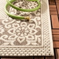 thumbnail image 4 of SAFAVIEH Courtyard Catherine Geometric Indoor/Outdoor Area Rug, Cream/Light Chocolate, 2' x 3'7", 4 of 6