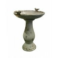 thumbnail image 1 of Alpine Corp. TLR102LBR Antique Ceramic Bird Bath with 2 Birds- Light Brown, 1 of 11
