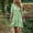 Green, variant on Dresses for Women V Neck Short Sleeve Plaid A-Line Midi Dress Preppy Vacation Beach Cotton Linen Dress Purple L