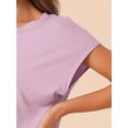 thumbnail image 5 of DARING DIVA Women's Lounge Pajamas Short Sleeve Tops with Shorts Pockets 3XL Pink, 5 of 7