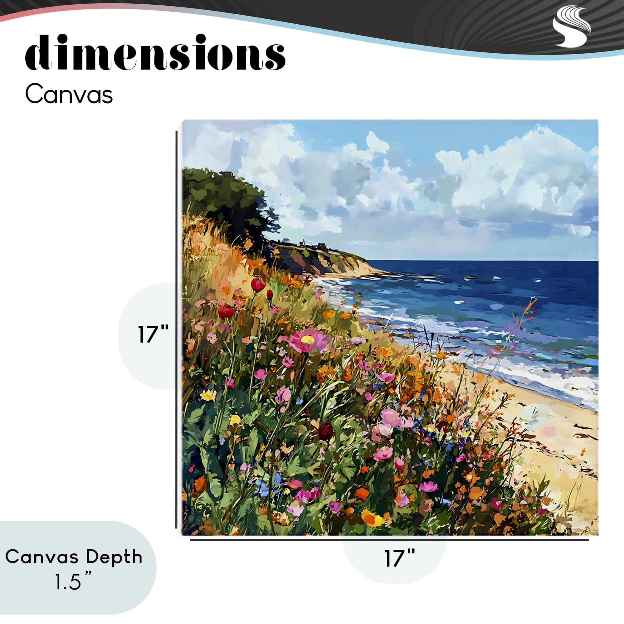Stupell Industries Enchanted Oceanside Meadow Canvas Wall Art, design by Creative Studio