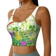 thumbnail image 2 of Balery Plants and Insects Sujetadores deportivos con espalda cruzada para mujer, acolchados, sin costuras, de alto impacto, ideales para yoga, gimnasio, entrenamiento y fitness.-Small, 2 of 8