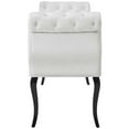thumbnail image 3 of Modway Adelia Chesterfield Style Button Tufted Performance Velvet Bench in White, 3 of 7