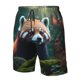 thumbnail image 4 of Fotbe Forest Plant Raccoon Trajes de Baño Estampados para Hombre, Shorts de Verano de Secado Rápido, Ropa de Playa, Bañadores-3X-Large, 4 of 6