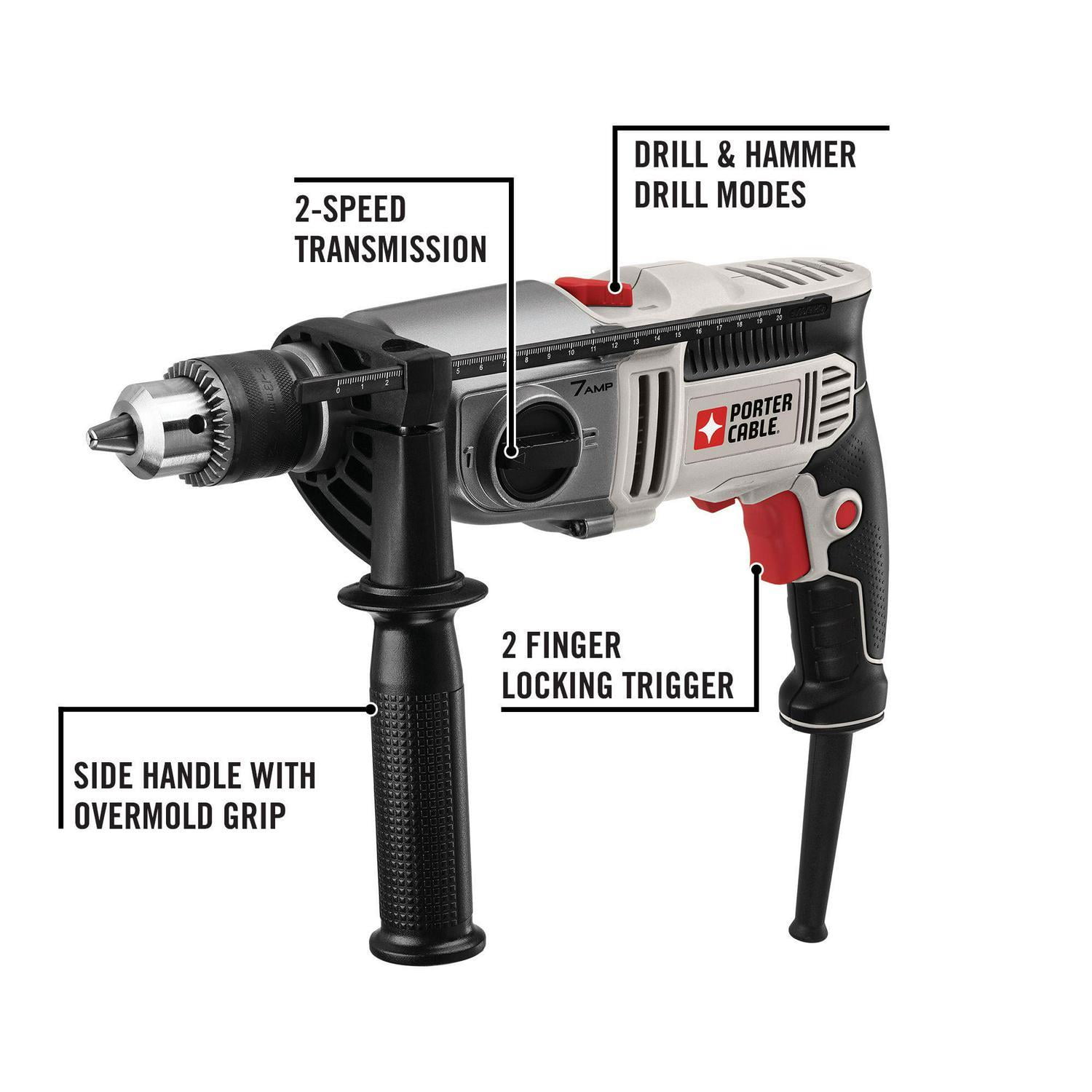 PORTER-CABLE 1/2 in VSR 2-Speed Hammer Drill