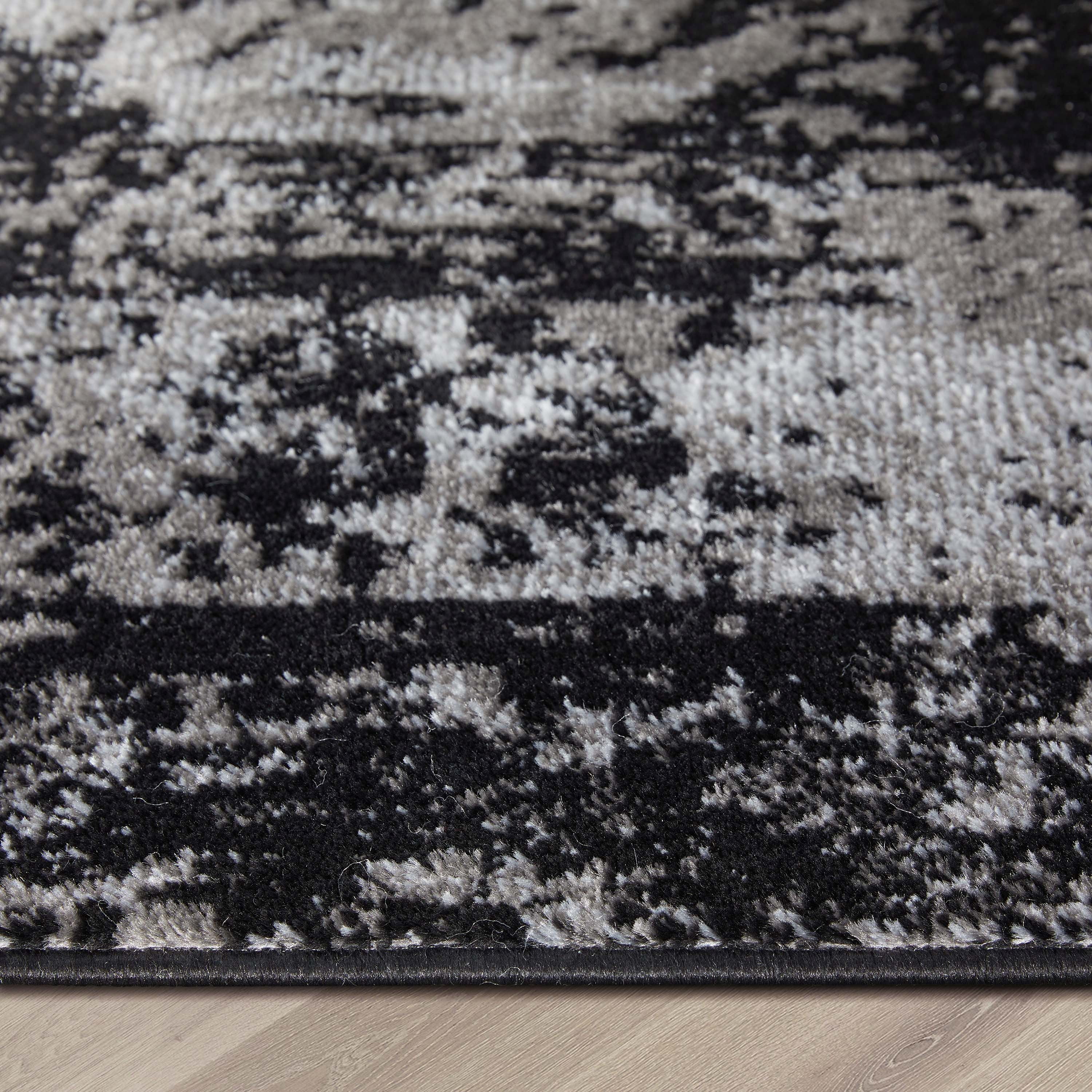 Well Woven Patras Black | Vintage Oriental Medallion | Area Rug 5x7 (5'3" x 7'3")