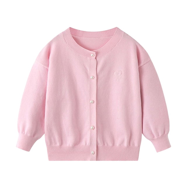aidice Baby Girl Clothes Cardigan Long Sleeve Crewneck Button down Shirts Solid Color Knit Sweater Jackets