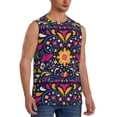 thumbnail image 2 of Balery Cinco De Mayo Floral Men's Sleeveless Muscle Shirts Workout Tank Top, Moisture Wicking, Odor Protection-3X-Large, 2 of 8
