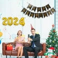 thumbnail image 3 of CSChome New Year Party Decorations New Year Balloons Set 32 Inch 2024 Golden Starburst Number Party Decorations, 3 of 5