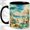 Black, variant on Tropical Beach Accent Mug, 11oz Ceramic Coffee Cup for Beach Lovers