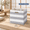 Gray/White-13"x13"x13", variant on Gray/White 13"x13"x13" Linen Stripe Storage Cubes, Pack of 4 for Home Organizing