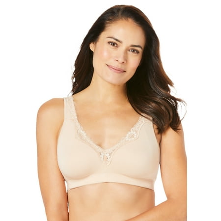 

Catherines Women s Plus Size Cotton Comfort Wireless Bra