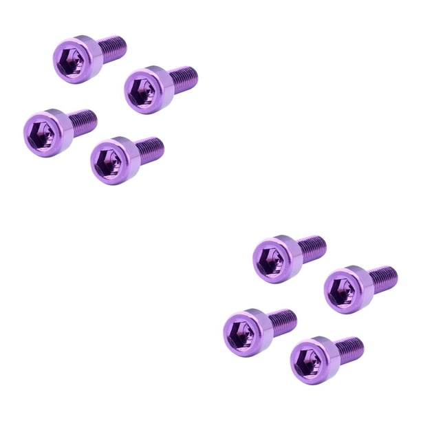 Pack de 4 tornillos para portabidones de bicicleta Eigraketly Violeta 2piezas