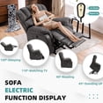thumbnail image 6 of MEETWARM Large Power Lift Electric Recliner Chair with Extended Footrest for Elderly, Big and Tall Lift Chair for Seniors Reclining Chair for Living Room with Massage and Heated,USB Ports(Gray), 6 of 9