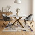 thumbnail image 3 of ODIKA 5'x7' Gray Beige Geometric Slate Design Washable Area Rug Contemporary Abstract Pattern with Multi Shapes Easy Care, Non-Shedding, Pet Friendly, for Small Living Room, Bedroom, 3 of 7