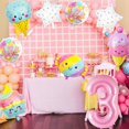 thumbnail image 3 of Set de globos PRELITER Pink Ice Cream para fiesta de tercer cumpleaños, 3 of 7