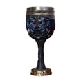 thumbnail image 2 of Copa medieval vintage Strade Fareast Limited de acero inoxidable hecha a mano vaso para beber con patrón azul, 2 of 8