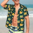 thumbnail image 7 of Pofeuu Snails And Butterfies Print Hawaiian Shirt for Men Sleeves Casual Button Down Summer Beach Dress Shirts T-Shirts,X-Large, 7 of 7