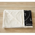 thumbnail image 3 of Math Theme Fleece Blanket Mathematical Formula Throw Blanket Geometry Stripe Numbers Sherpa Blanket for Couch Bed Sofa Black White Fuzzy Blanket Room Decor Plush Blanket 40"x50", 3 of 6
