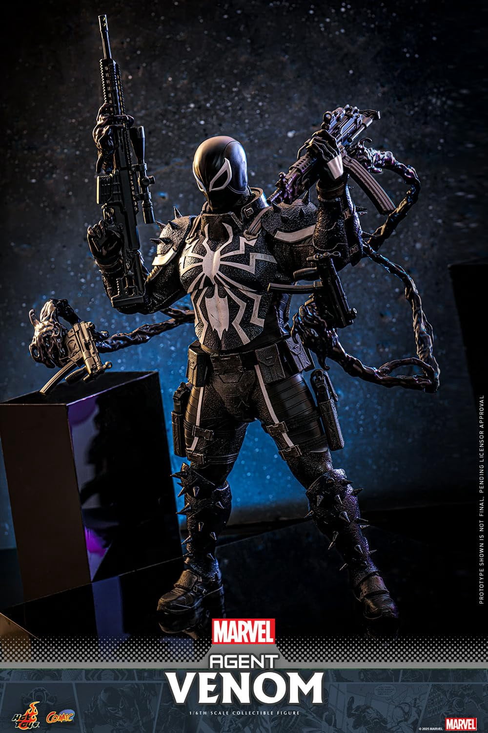 Hot Toys Marvel Comics Spider-Man Agent Venom 1/6 Scale 12" Collectible Figure