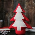 thumbnail image 3 of Northlight Plush Pine Tree Christmas Decoration - 15" - Red and White, 3 of 4