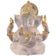 thumbnail image 1 of Estatua del Señor del Dios Indio, Esculturas de Buda ídolo de la Estatua del Elefante hindú de Vidrio de limitación Blanca, decoración de la Sala de Yoga de meditación del Templo 5.5", 1 of 5