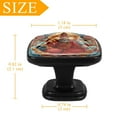 thumbnail image 4 of 4 Pcs Cabinet Handle Drawer Pulls Chinese God of Wealth Knobs with Screws Square Furniture Office Cabinet Knob Decoration, 4 of 7
