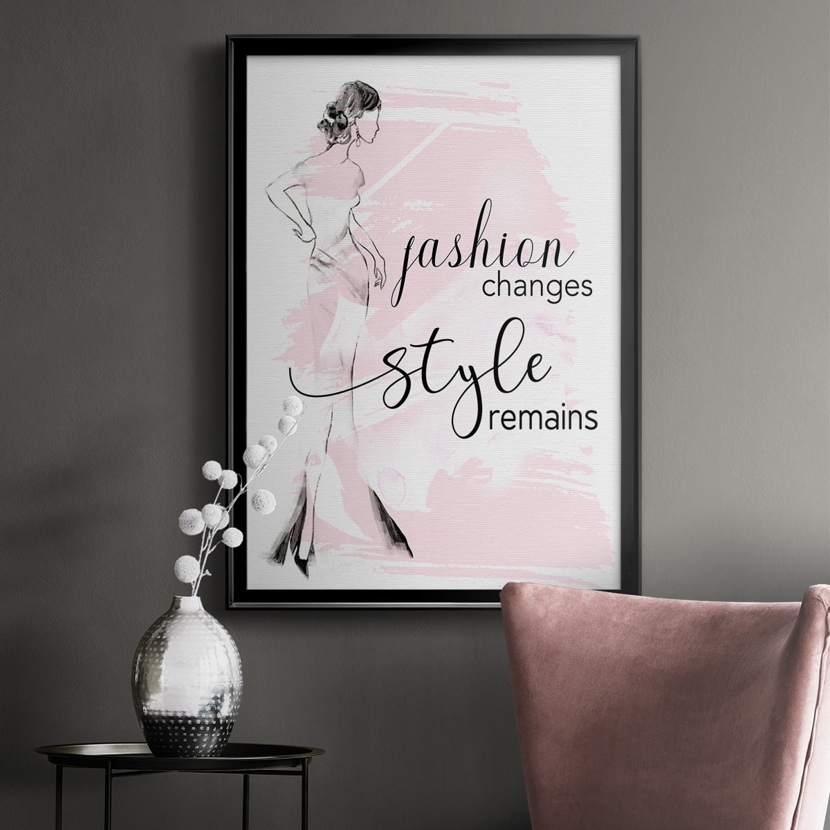 Fashion Changes Style Remains Premium Framed Print - Ready to Hang