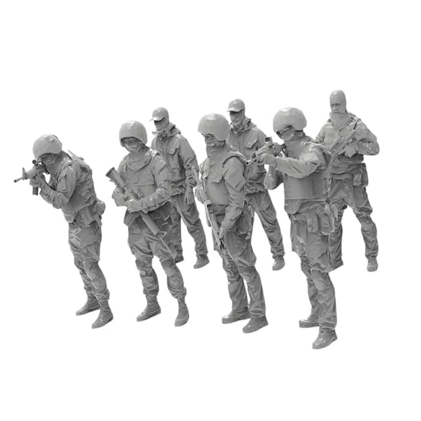 7 Figuras en Miniatura de Diorama a Escala 1/72 para Decoración Del Hogar, Modelos en Miniatura, Figuras de en Miniatura para Amigos.