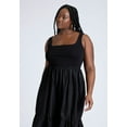 thumbnail image 3 of ELOQUII Women's Plus Size Mixed Fabric Tank Dress, 3 of 3