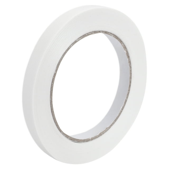 Unique Bargains Rouleau de Ruban Adhésif de Réparation de Reliure de Tissu 3/8 Pouces x 49 Yards 5,3 Mil Blanc 2 Pack