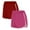 Red, variant on Timegard Summer Shorts for Women 2pc Elastic Waist Comfy Casual Workout Shorts Loungewear Solid Color