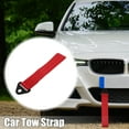 thumbnail image 2 of Unique Bargains Front Bumper Car Tow Strap Trim Trailer Belt with Rope Trailer Hook Nylon Red 2 Set, 2 of 7