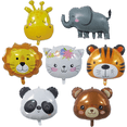 thumbnail image 1 of Versión linda del globo de película de aluminio con forma de cabeza de animal para decoración de cumpleaños de niños y bebés, fiesta de globos, escena de fiesta grande, 1 of 5