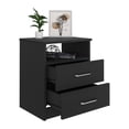 thumbnail image 4 of Nmkwnr 2 Drawers Nightstand with 1 Open Shelf for Home, Living Room, Black, 4 of 7