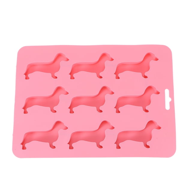 SHISUYAN Dog Ice Maker Creative Silicone Ice Cube Tray Mold DIY Silicone Mold Pink