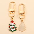 thumbnail image 3 of Llavero con colgante de muñeco de nieve y árbol de Navidad, joyería hecha a mano, regalos para mujeres y hombres, llavero de bolso, llave de coche, accesorios, 3 of 4